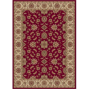 Pemberly Row Traditional 7'9&quot x 11' Rectangular Fabric Rug in Red