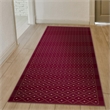 Pemberly Row Geometric 2'2 x 7'7 Polypropylene Area Rug in Burgundy Red