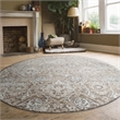 Pemberly Row Polyester Transitional Abstract Beige 8' Round Area Rug