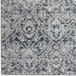 Pemberly Row Polyester Transitional Abstract Blue 5' Round Area Rug