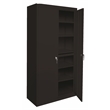 Pemberly Row Modern Industrial Office Adjustable Storage Cabinet in Black