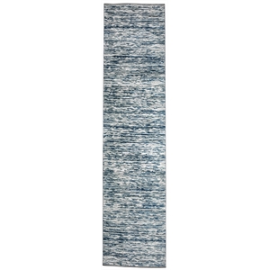 Pemberly Row Polyester Transitional Striated Blue Runner Area Rug
