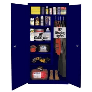 Pemberly Row Modern Industrial Office All Purpose Combination Cabinet in Navy