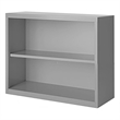 Pemberly Row Modern Industrial Office Stationary Bookcase in Gray