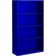 Pemberly Row Modern Industrial Office Stationary Bookcase in Blue