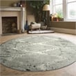 Pemberly Row Polyester Transitional Geometric Green 8' Round Area Rug