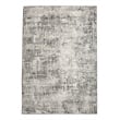 Pemberly Row Polyester Transitional Striated Gray 3x5 Area Rug