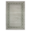 Pemberly Row Polyester Transitional BordeRed Green 3x5 Area Rug