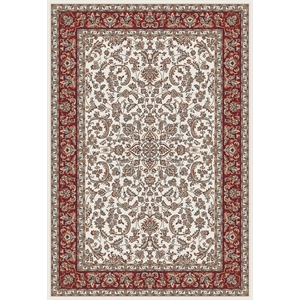 Pemberly Row Traditional 7'9&quot x 9'6&quot Rectangular Fabric Rug in Ivory