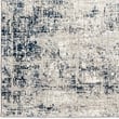 Pemberly Row Polyester Transitional Striated Blue 5x8 Area Rug