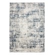 Pemberly Row Polyester Transitional Striated Blue 5x8 Area Rug