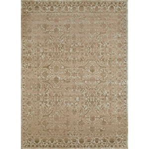 Pemberly Row Traditional 7'10&quot x 10'6&quot Rectangular Fabric Rug in Bone White