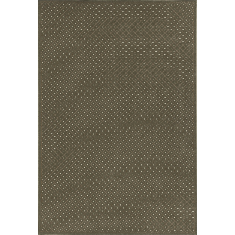 Pemberly Row Geometric 5'5 x 7'7 Polypropylene Area Rug in Sage Green