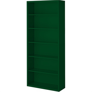 Pemberly Row Modern Industrial Office Stationary Bookcase in Green