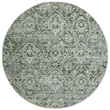 Pemberly Row Polyester Transitional Abstract Green 5' Round Area Rug