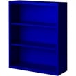 Pemberly Row Modern Industrial Office Stationary Bookcase in Blue