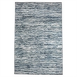 Pemberly Row Polyester Transitional Striated Blue 5' Round Area Rug