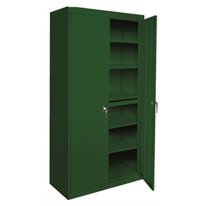 Pemberly Row Modern Industrial Office Adjustable Storage Cabinet in Green