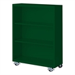 Pemberly Row Modern Industrial Office Mobile Bookcase in Green