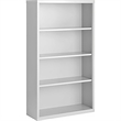 Pemberly Row Modern Industrial Office Stationary Bookcase in White