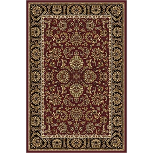 Pemberly Row Traditional 7'9&quot x 9'6&quot Rectangular Fabric Rug in Burgundy Red