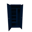 Pemberly Row Modern Industrial Office Janitorial Cabinet in Navy