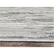 Pemberly Row Polyester Transitional Striated Gray 5' Round Area Rug