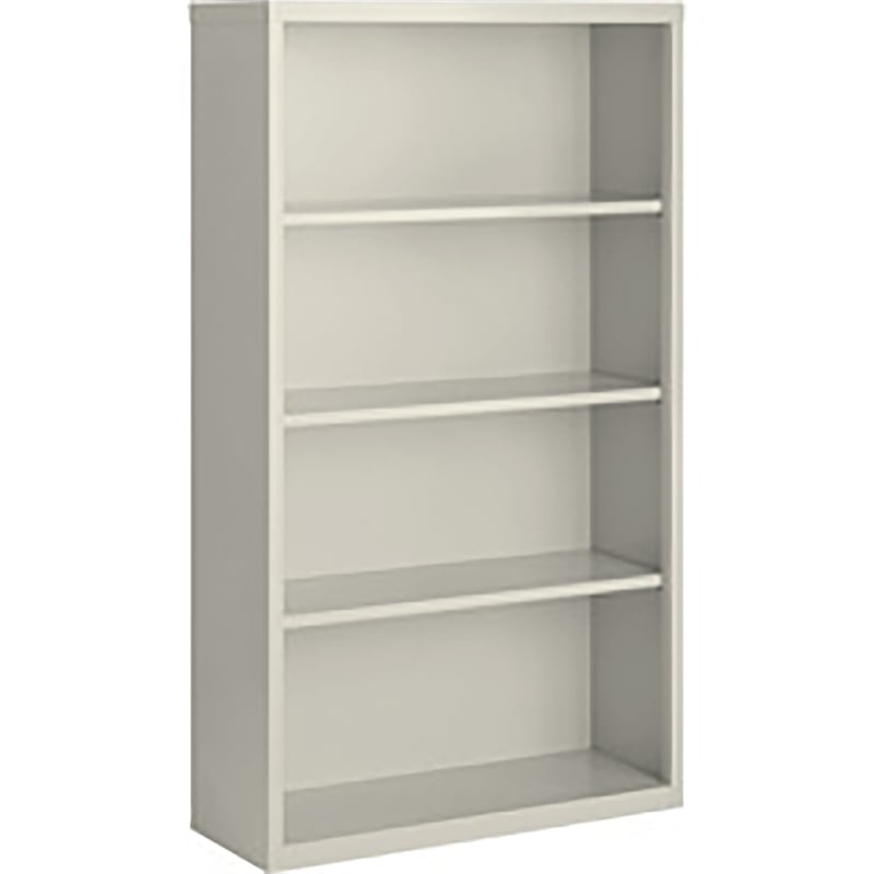 Pemberly Row Modern Industrial Office Stationary Bookcase in Almond