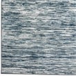 Pemberly Row Polyester Transitional Striated Blue 5x8 Area Rug