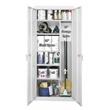 Pemberly Row Modern Industrial Office Janitorial Cabinet in White