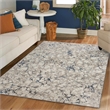Pemberly Row Polyester Transitional Marbled Gray Runner Area Rug
