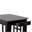 Pemberly Row Transitional 1-Drawer Wood End Table in Black Finish
