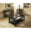 Pemberly Row Transitional 1-Drawer Wood End Table in Black Finish