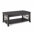 Pemberly Row Modern / Contemporary Wood Top Cocktail Table in Black