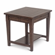 Pemberly Row Rustic Wood End Table in Distressed Brown Walnut