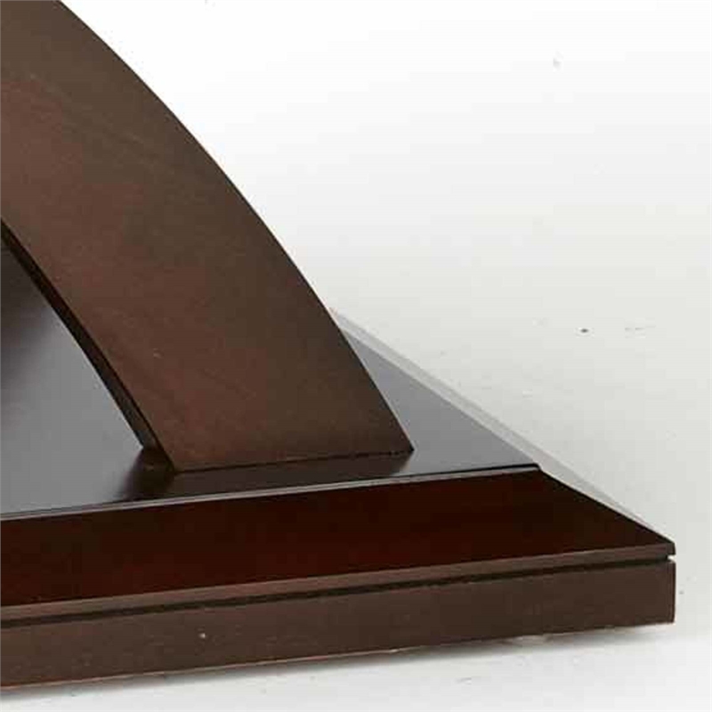 Pemberly Row Contemporary Coffee Table in Espresso Cherry Wood