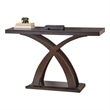 Pemberly Row Console Table in Espresso Cherry Wood and Mango Veneers
