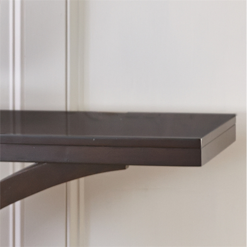 Pemberly Row Console Table in Espresso Cherry Wood and Mango Veneers
