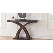 Pemberly Row Console Table in Espresso Cherry Wood and Mango Veneers