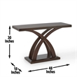 Pemberly Row Console Table in Espresso Cherry Wood and Mango Veneers