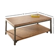 Pemberly Row Coffee Table with Caster in Antique Brown Honey