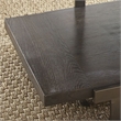 Pemberly Row Contemporary Coffee Table with Casters in Smokey Brown