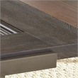 Pemberly Row Contemporary Coffee Table with Casters in Smokey Brown