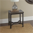 Pemberly Row Wood Rustic Square End Table in Rustic Brown Finish