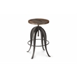 Pemberly Row Transitional Adjustable Bar Stool in Russet Brown