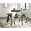 Pemberly Row Transitional Adjustable Bar Stool in Russet Brown