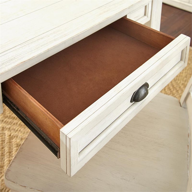 Pemberly Row Farmhouse / Country Wood Buffet in Distressed Antique White