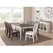 Pemberly Row Farmhouse / Country Wine Rack Buffet in Dark Oak and White Wood