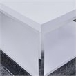 Pemberly Row Contemporary Metal Coffee Table in White and Chrome Metal