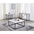 Pemberly Row Contemporary White Marble Top Square Cocktail Table